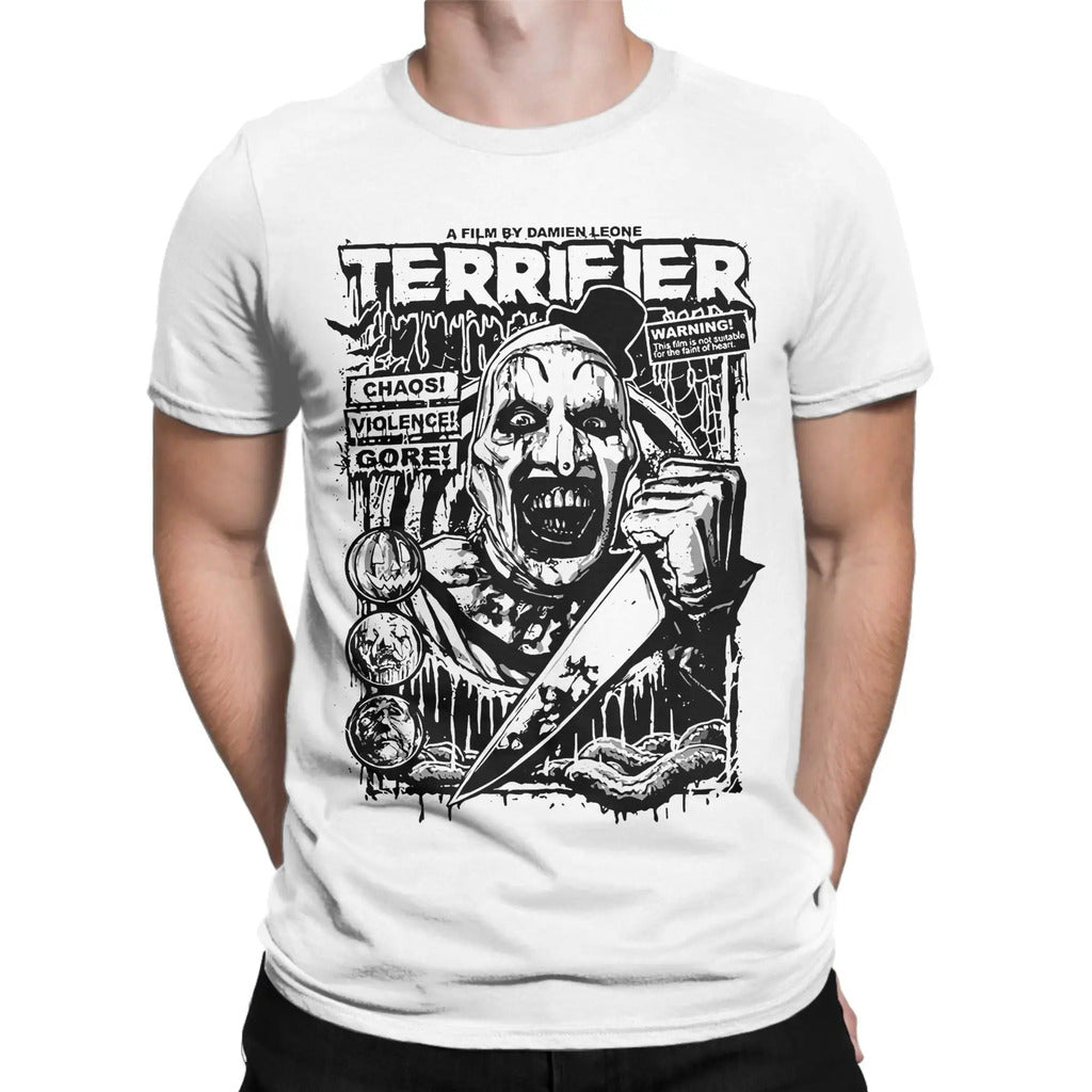 Terrificantes olhos brilhantes arte camiseta masculina novidade puro algodão camisetas crewneck manga curta camisetas roupas tamanhos grandes