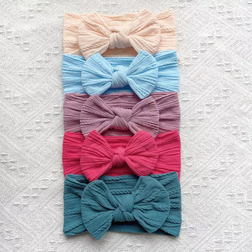5 pçs bonito arcos bandana do bebê macio elástico faixas de cabelo da menina do bebê para recém-nascido infantil turbante headwear acessórios para o cabelo do bebê