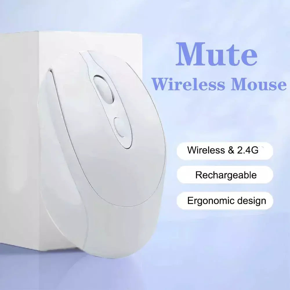 Rato de jogo sem fio recarregável 2.4g bluetooth-mouse sem fio usb silencioso gamer ratos para computador portátil mac tablet