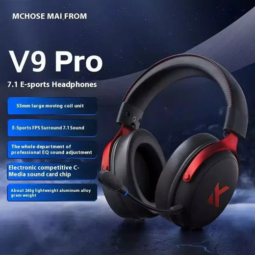 Original mchoose v9 pro personalizado gaming fone de ouvido tri-mode esports fones de ouvido hi-res música ativo redução de ruído fones de ouvido pc