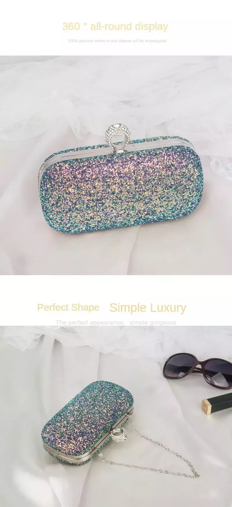 Evening Pink Clutch Purse Mulheres Bling Lantejoulas Bolsas 2023 Novo Designer De Moda Saco De Telefone De Luxo Crossbody Pequeno Saco De Designer