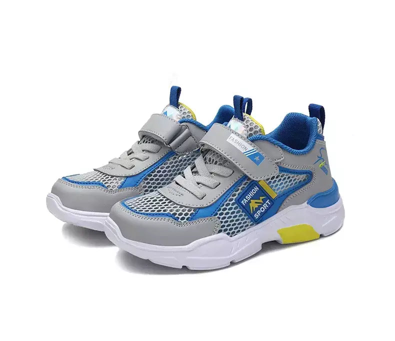 Única rede crianças sapatos meninos tênis verão respirável superfície antiderrapante meninas tênis casuais esportes correndo sapatos ao ar livre