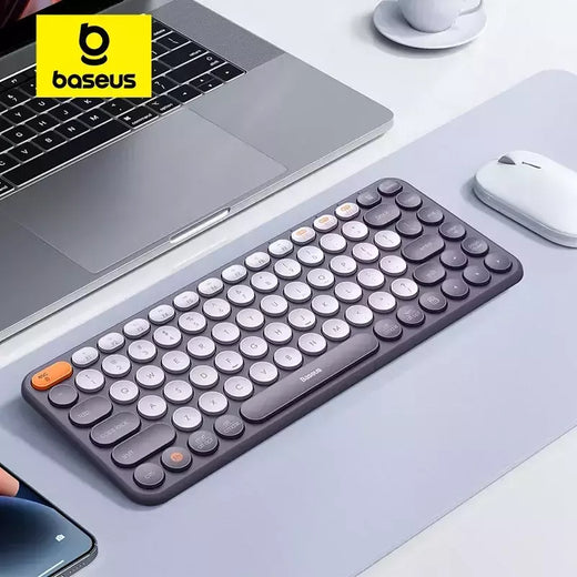 Baseus-Teclado Ergonômico Sem Fio, 2.4G, Bluetooth 5.0, Keycap Numérico, Office Game, Tablet, PC, iPad, MacBook, Laptop