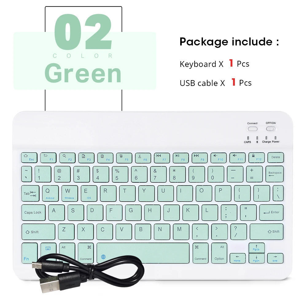 Mini Teclado Bluetooth Sem Fio e Mouse para Samsung, Xiaomi, Android, Portátil, iPad, Telefone, Tablet