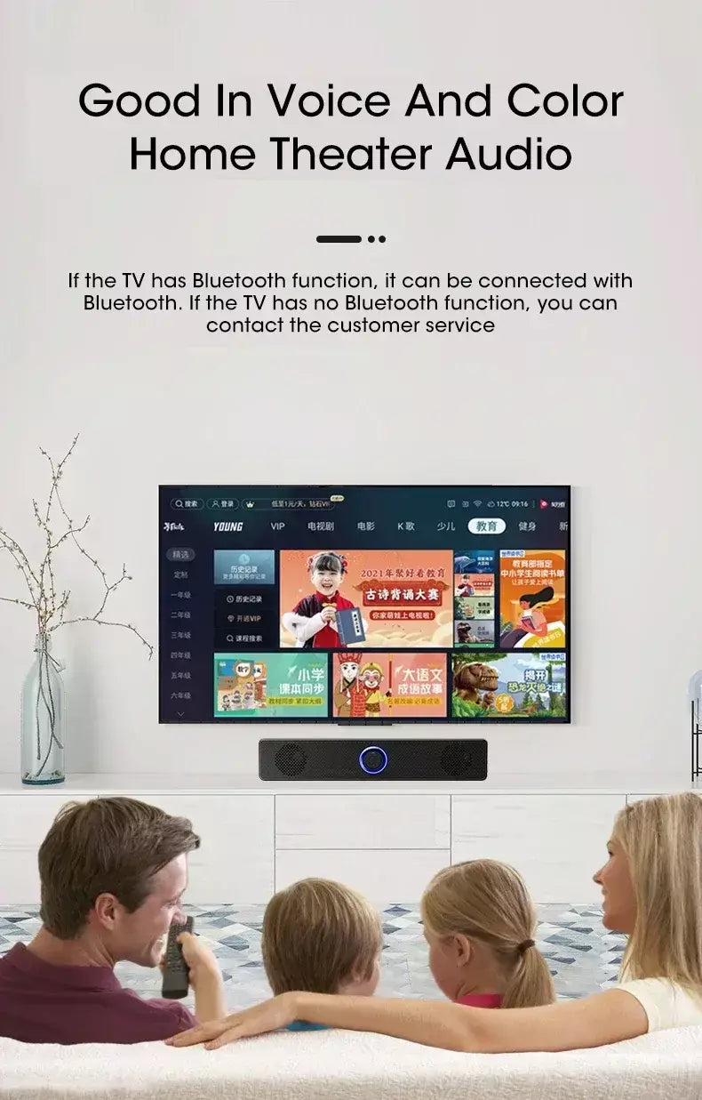 Barra de som para pc, com fio e sem fio, bluetooth, alimentado por usb, para tv, pc, laptop, jogos, home theater, sistema de áudio surround