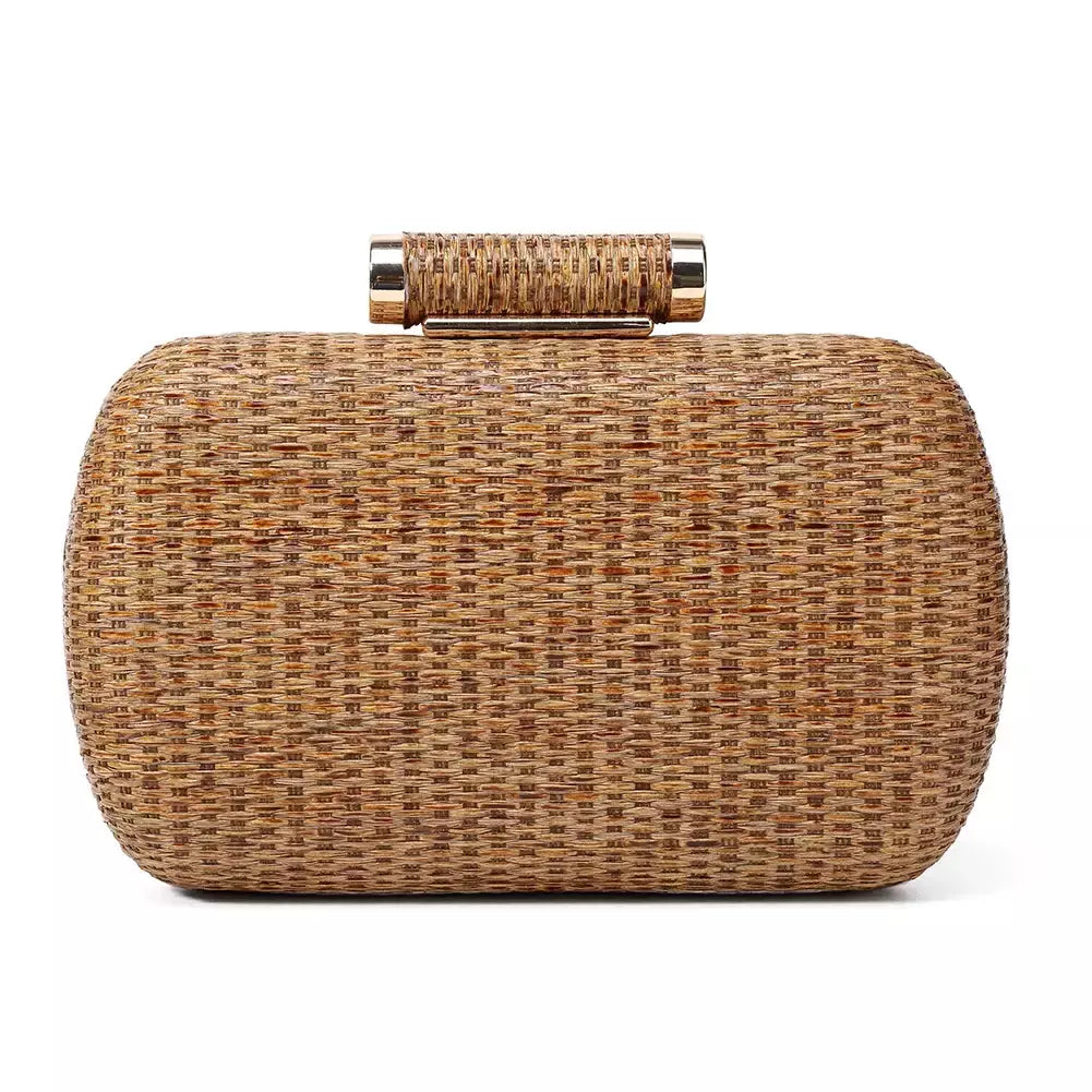 Bolsa de embreagem para mulheres, Bolsa de Raffia para senhoras, Bolsa de noite, Crochet Crossbody Bags, Ombro de praia, Verão, Saco de mão tecido luxuoso