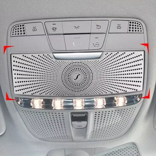 Para mercedes benz classe c w205 glc luz de leitura do carro capa guarnição decoração tiras interior telhado quadros da lâmpada acessórios automóveis