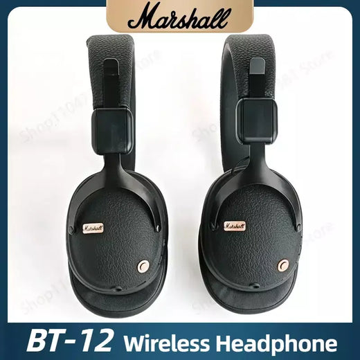 Fones de ouvido sem fio MARSHALL BT12, cancelamento de ruído ativo, áudio Hi-Fi, ajuste confortável, fone de ouvido de música retrô Bluetooth à prova d'água