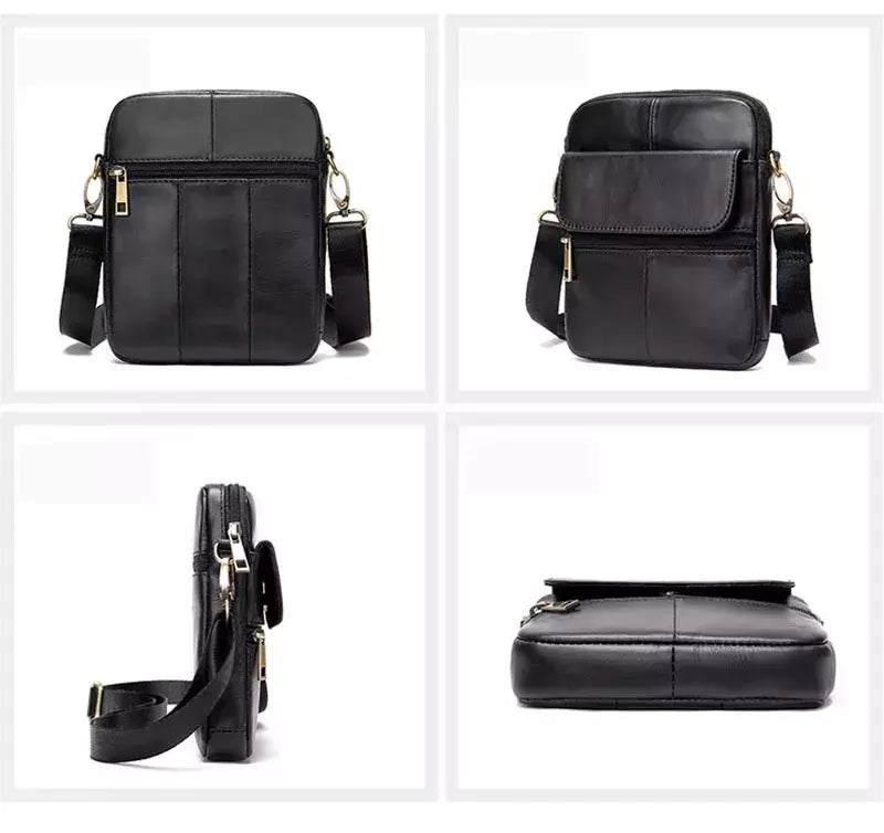 Luufan-bolsa de ombro de couro genuíno masculina, pequenos sacos mensageiro, mini bolsa tiracolo de viagem masculina, nova moda, 2020