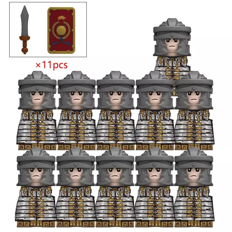 1 pçs medieval militar roma guerra figuras de ação do exército blocos de construção capacete armas acessórios crianças para brinquedos presentes