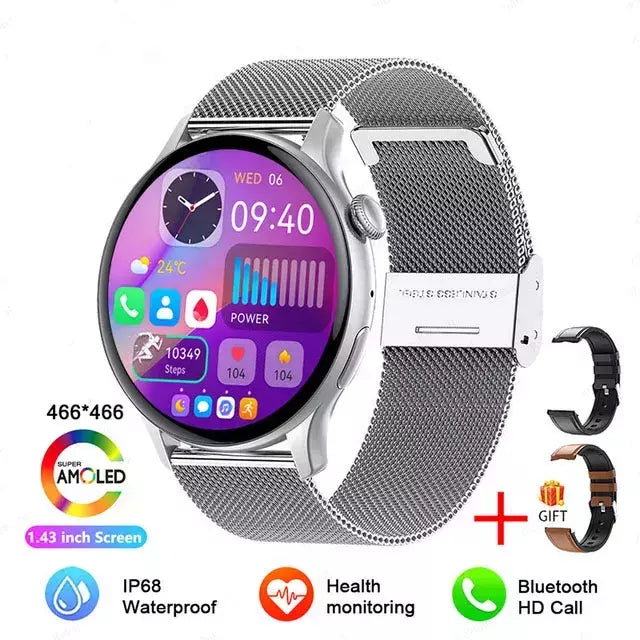NFC Smartwatch para Mulheres, Tela HD, Rastreador de Saúde, Esportes, Voz, Chamada Bluetooth, Huawei, Xiaomi, Senhoras, Novo, 466x466, 2022