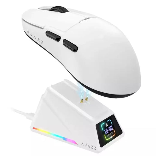 Ajazz aj159 apex 8k mouse para jogos sem fio de alto desempenho paw3395/3950 26k/30dpi rgb doca de carregamento magnético mouse para jogos