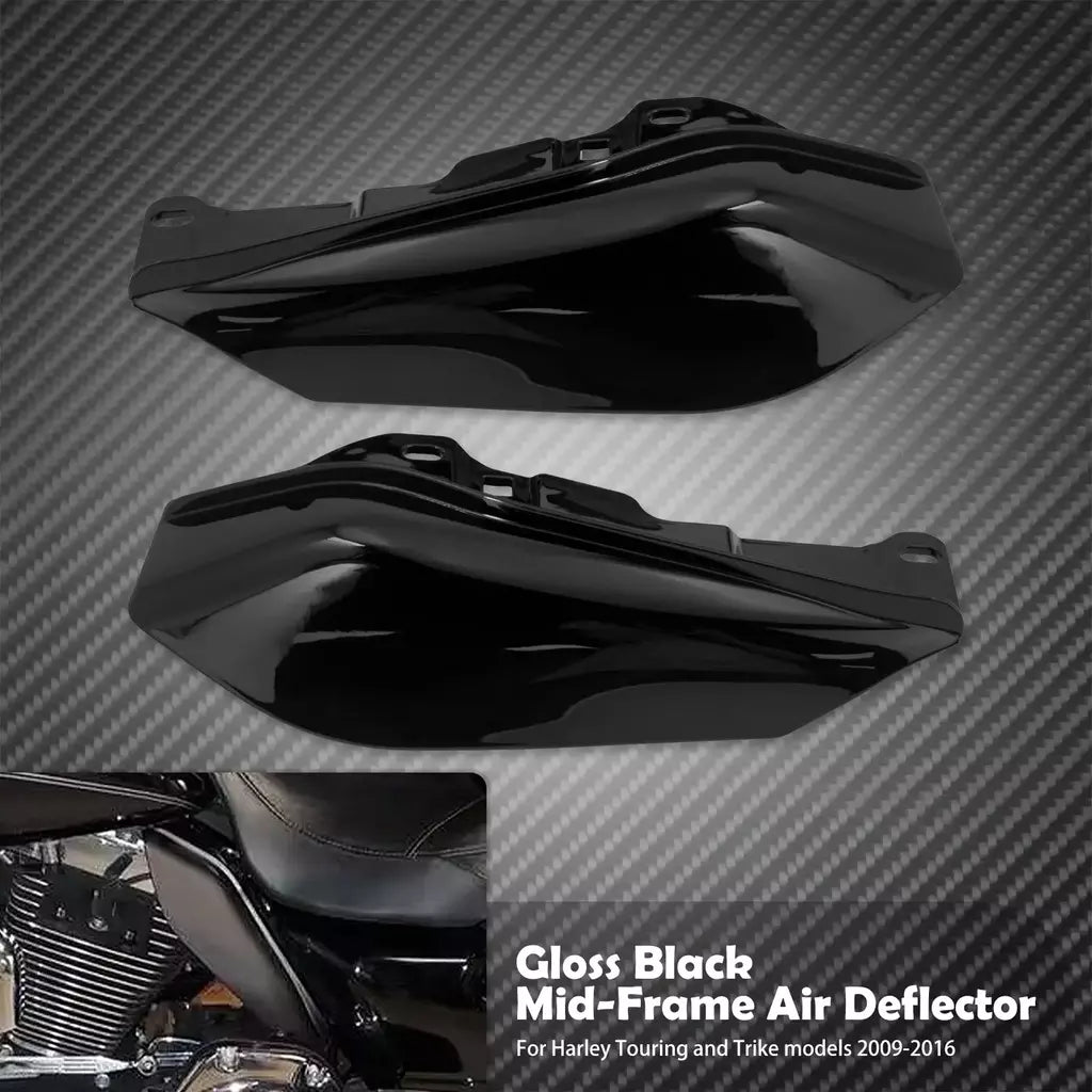 Motocicleta mid-frame defletor de ar escudo térmico guarnição capa para harley touring electra street glide road king fltrx 2001-23 24-up