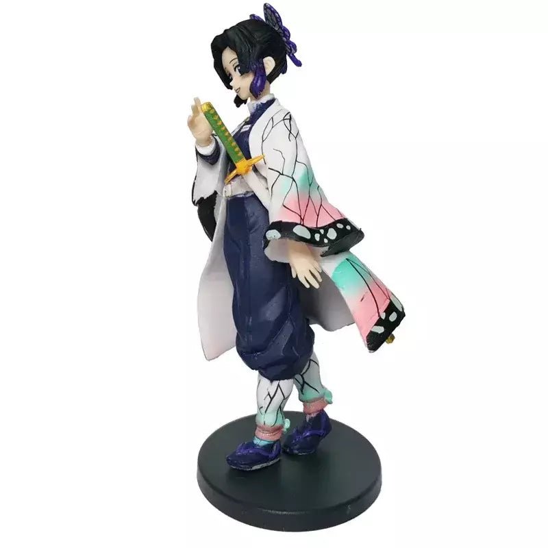 Anime figura demônio slayer figuras kimetsu não yaiba boneca tanjiro nezuko zenitsu estatueta inosuke guerreiro figura de ação modelo brinquedos