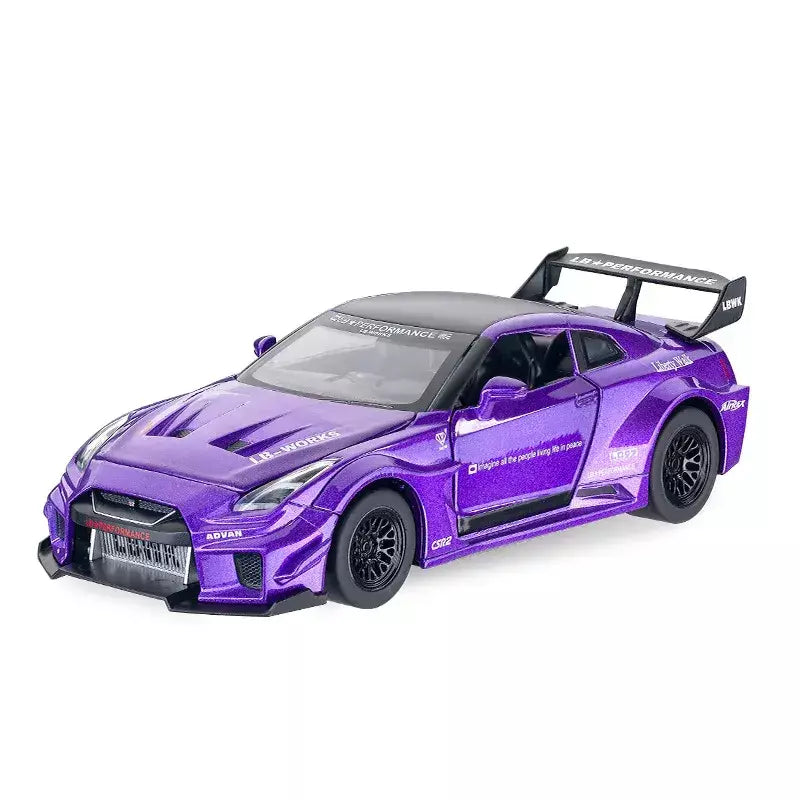 1:32 nissan gtr GT-R r35 r34 supercar liga modelo de carro diecasts & veículos de brinquedo carros de brinquedo brinquedos do miúdo para crianças presentes menino brinquedo