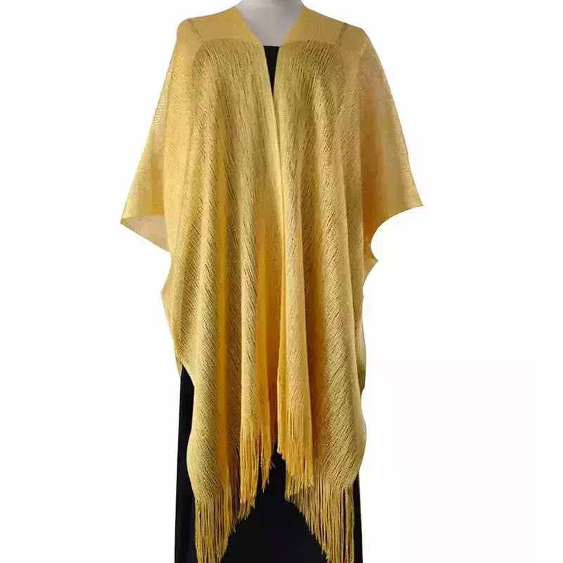 Moda borla ouro bikini cobrir sexy vestido de praia túnicas para mulheres beachwear verão cover-ups kaftan vestido de noite xales