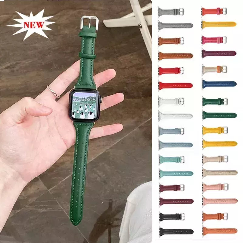 Pulseira de couro para Apple Watch, Banda, Pulseira, Ultra 9, 7, SE, 3, 4, 6, 8, 44mm, 40mm, 41mm, 42mm, 38 milímetros, 49 milímetros, 44 milímetros, 45 milímetros