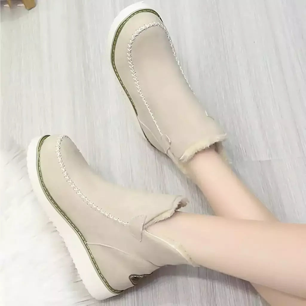 Botas de neve curtas para mulheres, Calçado casual, Botas de inverno quente