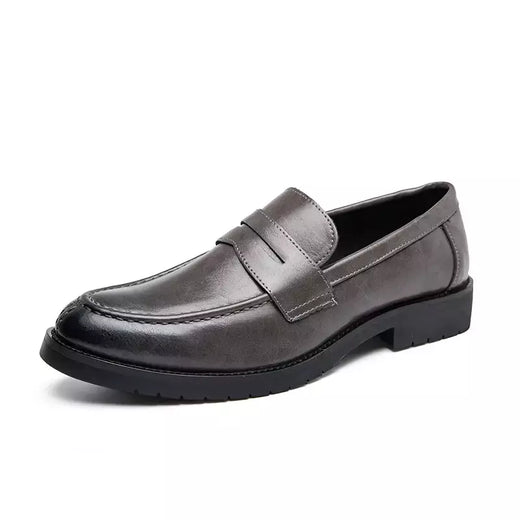 Primavera e outono dos homens sapatos pretos sapatos de vestido mocassins de couro casual para a tendência da moda de luxo masculino estilo britânico deslizamento em sapatos