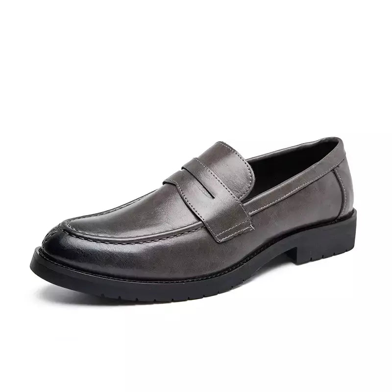 Primavera e outono dos homens sapatos pretos sapatos de vestido mocassins de couro casual para a tendência da moda de luxo masculino estilo britânico deslizamento em sapatos