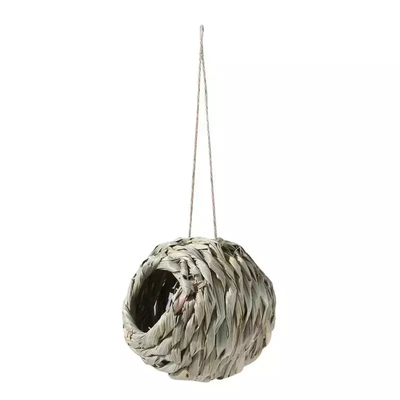 Ninho de pássaros tecido decorativo ao ar livre, Bird Cage Grass Egg Cage, Ninho de papagaio suspenso, Casas para quarto de estimação, Novo, 2024