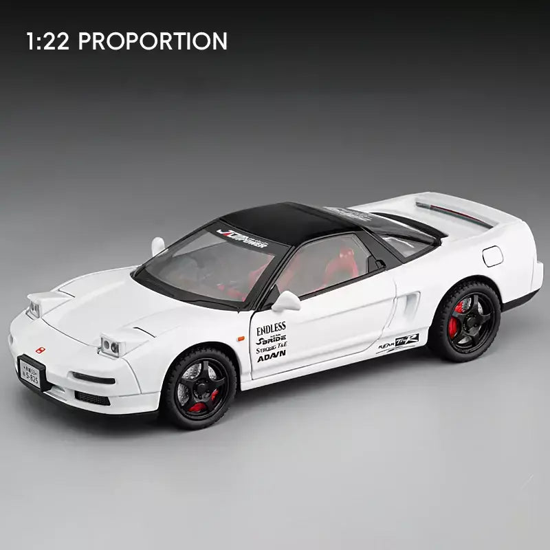 1:24 honda acura nsx mk1 na1 liga modelo de carro esportivo diecast metal clássico carro de corrida modelo de veículo som e luz crianças brinquedo presente