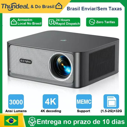 ThundeaL 3000Ansi 4K Projetor Full HD TD98Pro 2G 32G Home Theater WiFi Android Portátil Samrt TV Cinema TD98 Pro Beam Projetor projetor 4k projetor portátil projetor 4k portátil placa de vídeo projetor android tv box