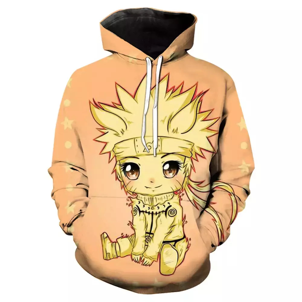 Bandai 2024 novo anime europeu e americano naruto série 3d impressão digital camisola com capuz das mulheres dos homens casual hoodie