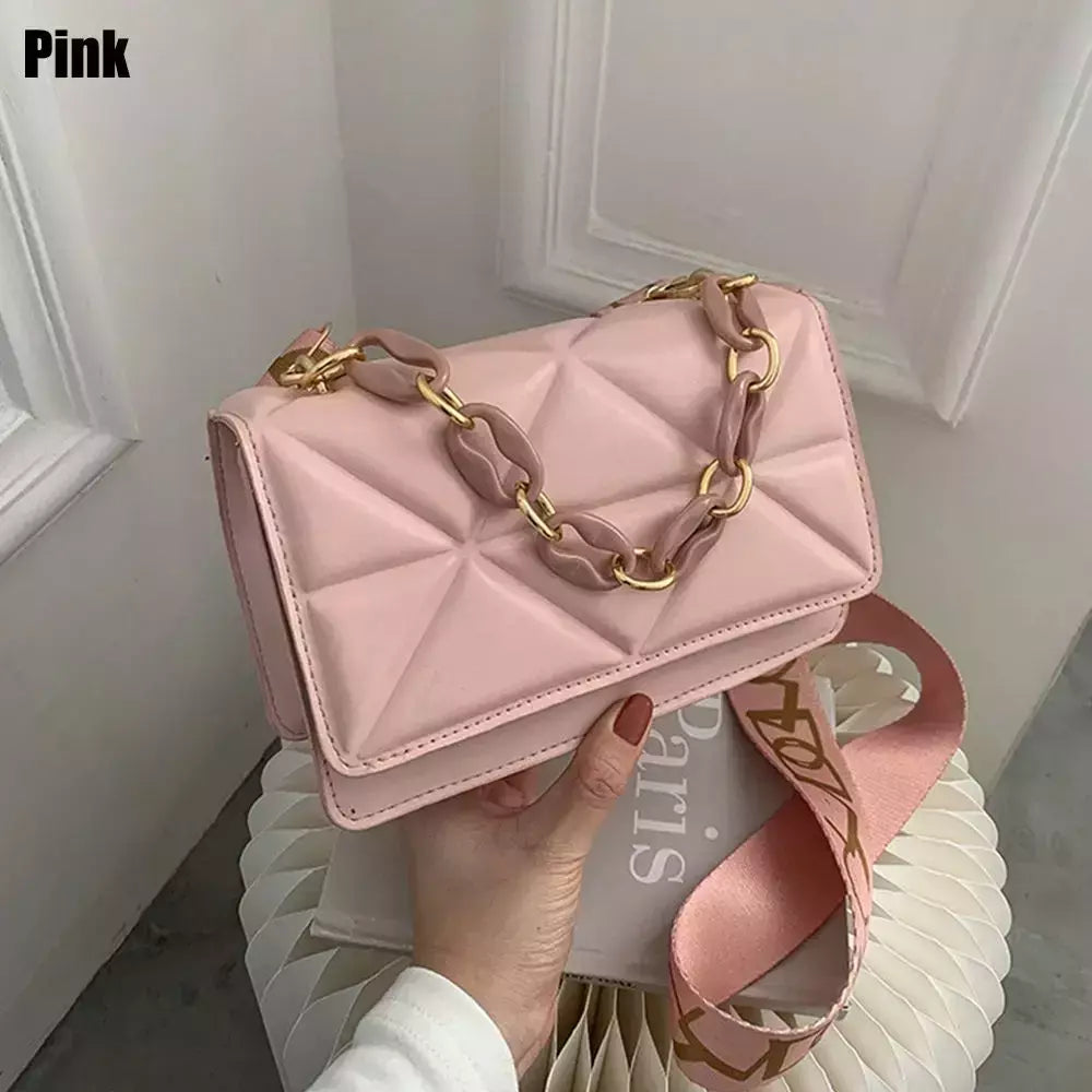 Bolsa de ombro de couro PU feminina, embreagem cruzada casual, bolsas de aba, grande capacidade, moda feminina