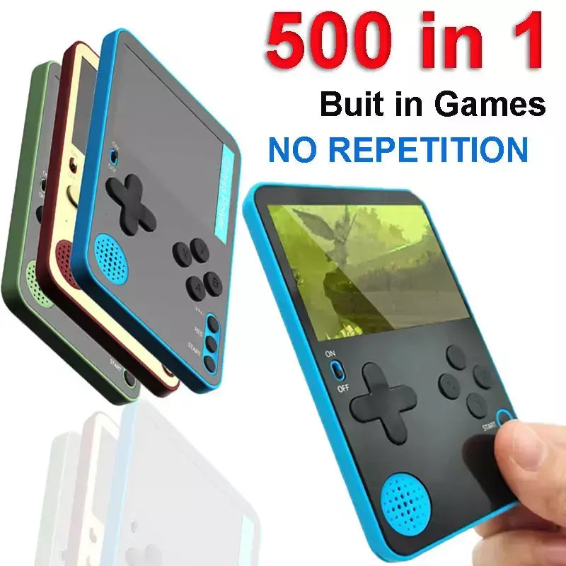 Console de jogos portátil 500 jogos clássicos lcd portátil retro vídeo mini console de jogos recarregável ótimo presente para crianças e adultos