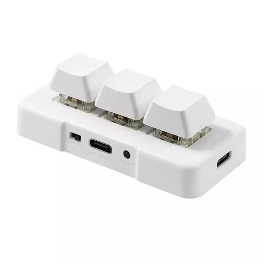 MK321BT Mini teclado personalizado de 3 teclas com interruptor azul mecânico USB + BT teclado de modo duplo para jogos de escritório teclado multimídia