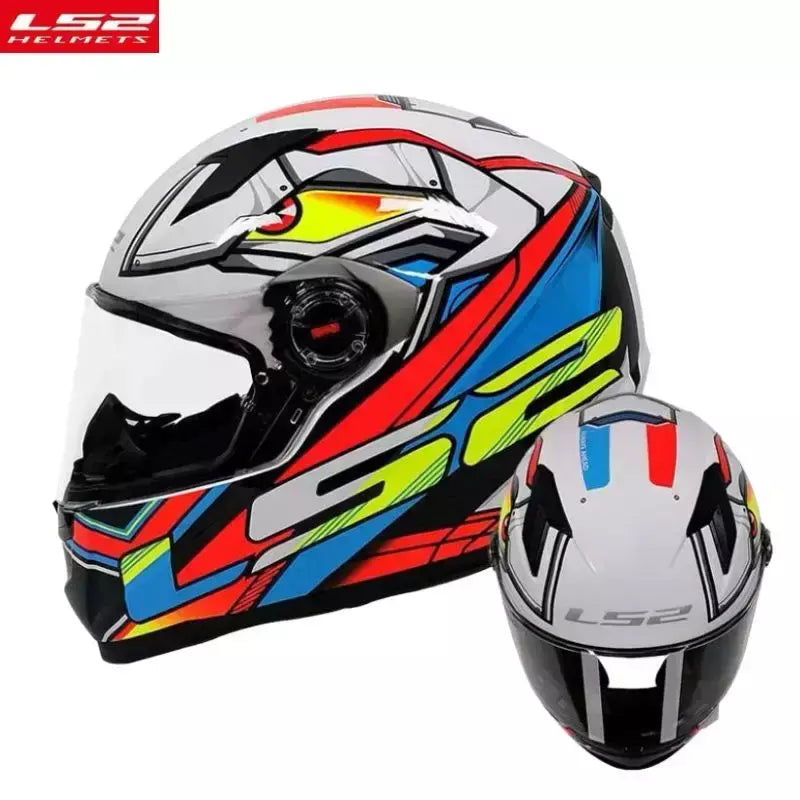 Ls2 rosto cheio capacete da motocicleta das mulheres dos homens capacete de motocross de alta resistência abs escudo 3c aprovado acessórios da motocicleta ff358