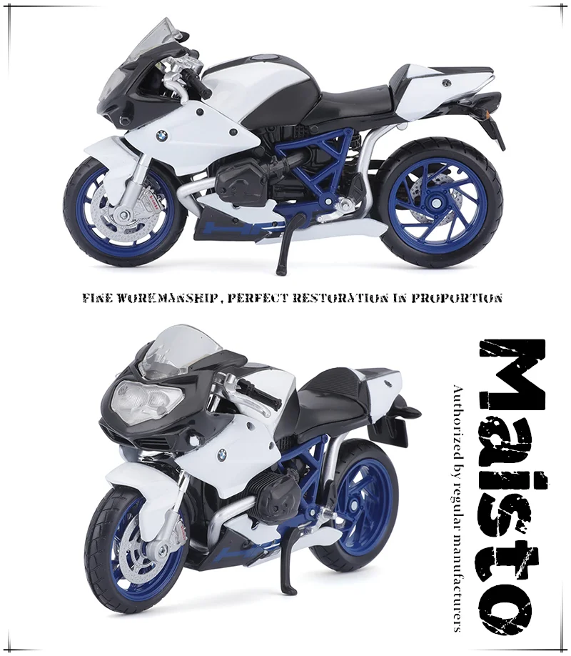 Maisto 1:18 bmw 1250gs r ninet scrambler tanque de combustível liga modelo da motocicleta genuíno estático diecast modelo colecionável presente brinquedo