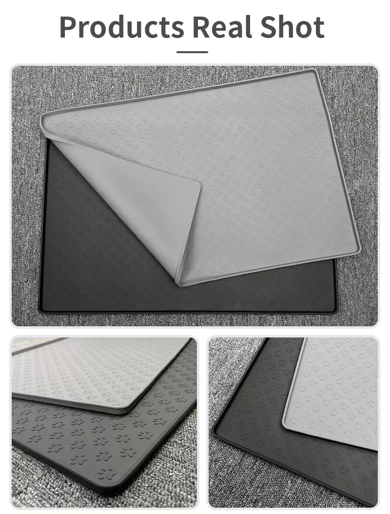 Pet placemat gato comida tigela esteira de alimentação do cão gato cão beber alimentação placemat silicone impermeável antiderrapante pet alimentador esteiras