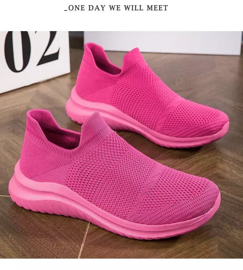 Sapatos masculinos tênis de malha respirável deslizamento em tênis de corrida ao ar livre antiderrapante casal jogging treinamento caminhadas sapatos esportivos