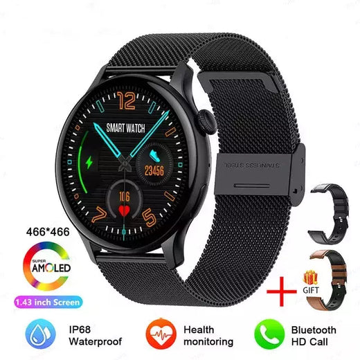 NFC Smartwatch para Mulheres, Tela HD, Rastreador de Saúde, Esportes, Voz, Chamada Bluetooth, Huawei, Xiaomi, Senhoras, Novo, 466x466, 2022