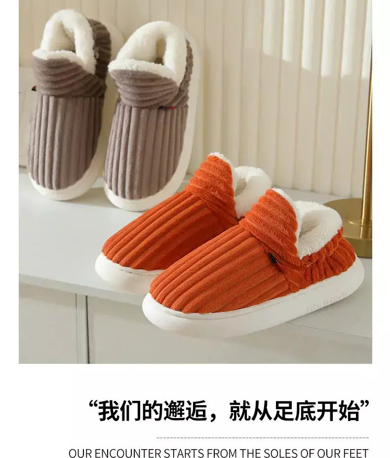 Pallene novos chinelos de pele para mulheres homens inverno peludo moda quente tornozelos de pelúcia aconchegante slides para casa interior sola macia sapatos de algodão