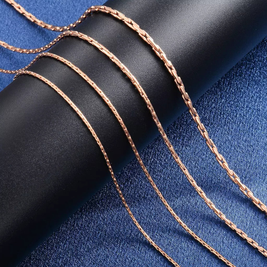 Colar de aço inoxidável cor ouro rosa multi estilos correntes de espessura acessórios de joias de metal no pescoço para mulheres senhoras