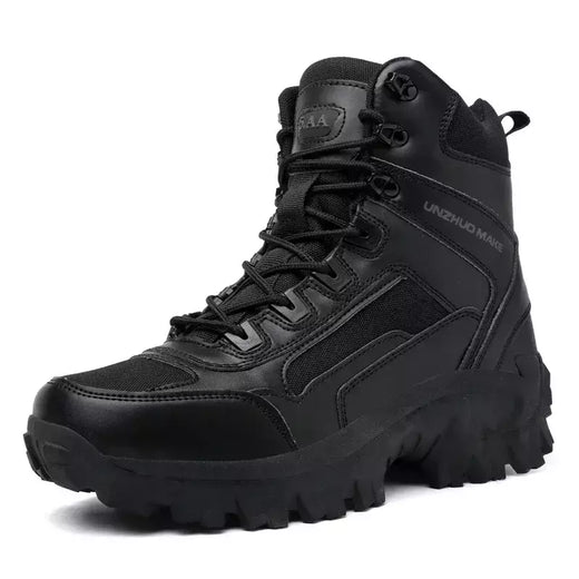 Botas táticas impermeáveis masculinas, Combat Ankle Boot, Sapatos de segurança de trabalho, Trekking, Preto, Trekking, Tamanho grande