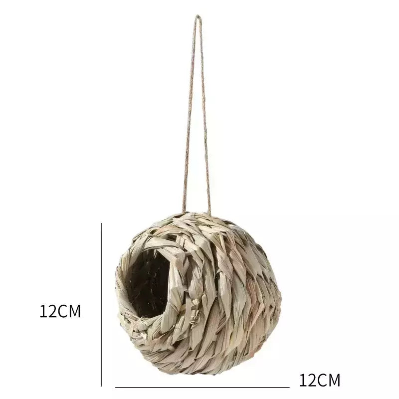 Ninho de pássaros tecido decorativo ao ar livre, Bird Cage Grass Egg Cage, Ninho de papagaio suspenso, Casas para quarto de estimação, Novo, 2024