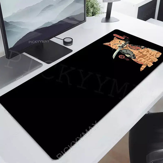 Grande mousepads para jogos preto mouse pad computador gamer mousepad gato mouse tapete 90x40cm almofadas de mesa para teclado de pc tapetes de mesa