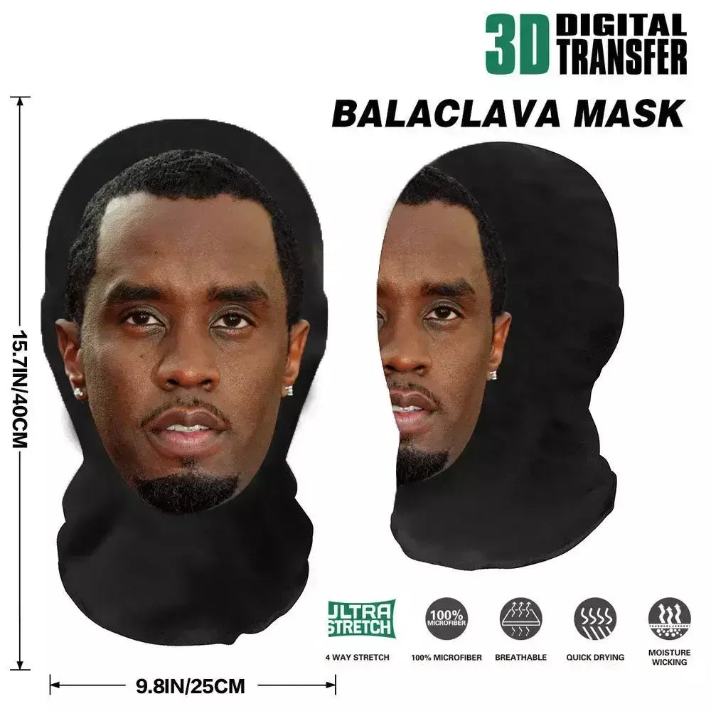 Cosplay 3d impresso kanye máscara estiramento malha máscara facial completa das mulheres dos homens role play cocar halloween moda balaclava cocar
