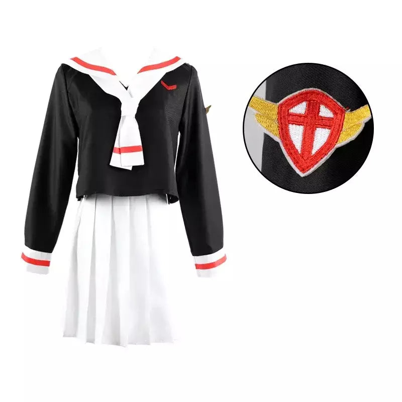 Anime cardcaptor sakura cartão captor kinomoto sakura li syaoran cosplay traje uniforme escolar homem mulher campus terno de marinheiro