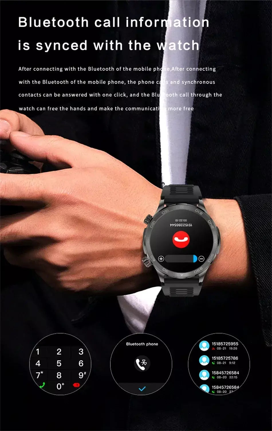 Xiaomi 2025 nova chamada bluetooth relógio inteligente amoled hd tela grande freqüência cardíaca nfc ip68 à prova dip68 água gps esportes relógio inteligente