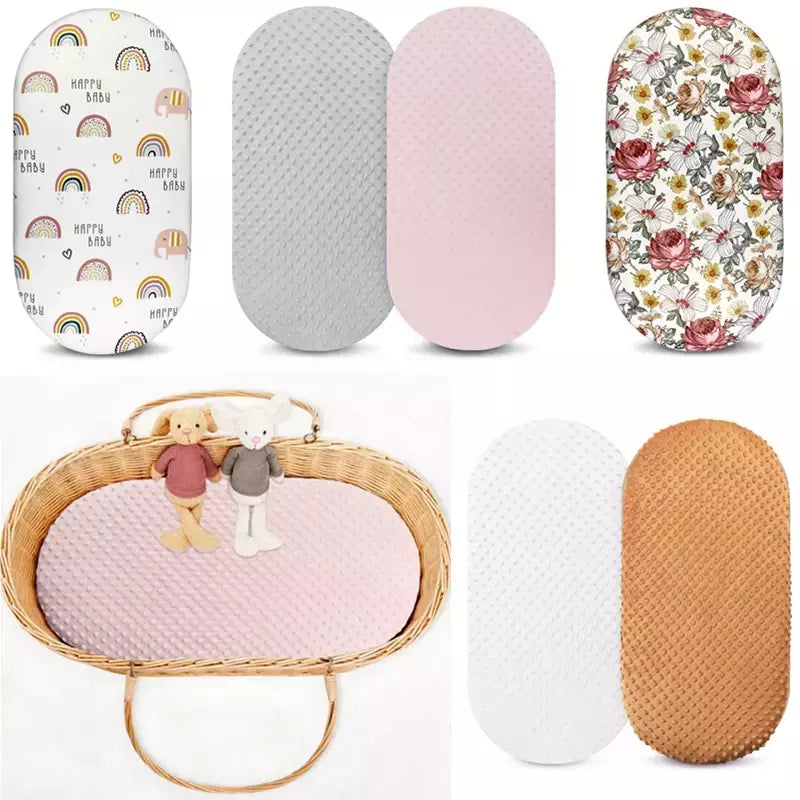 Bebê Minky Basinet Folha Macio Stretchy Craddle Sheets Universal Fit Para Berço Colchão Pad Ampulheta Para Boys & Girls