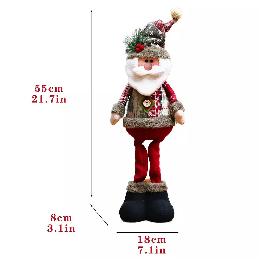 Bonecas decorativas do Natal, ornamento do Feliz Natal, bonecas de Papai Noel, rena, boneco de neve, ano novo, 3pcs