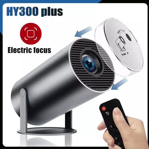 Ditong hy300 plus projetor android 4k 1280*720p vídeo cinema ao ar livre portátil ao ar livre casa hd led projetor hy300 pro atualizado