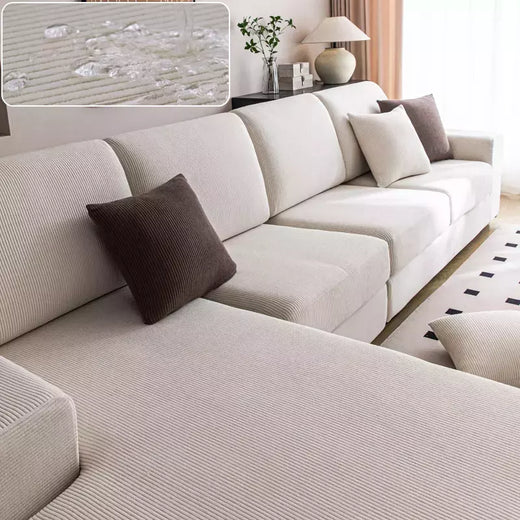 Capa de sofá à prova d'água, luxuosa, elástica, ajustável, para sala de estar, 1, 2, 3, 4 lugares, em forma de l, conjunto completo