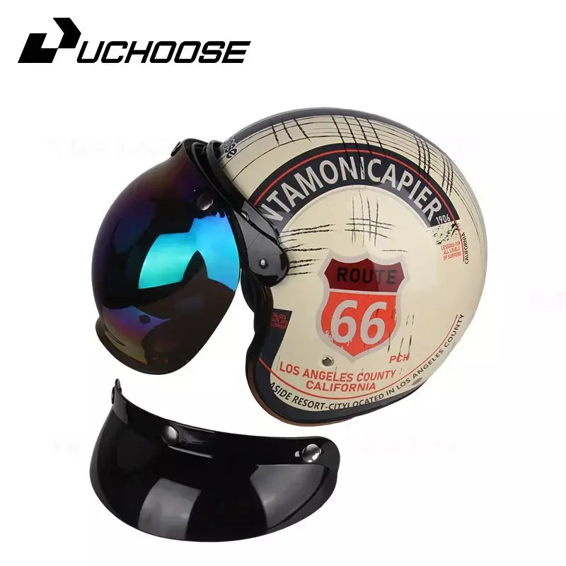 DOT Certificado Retro Capacete de Motocicleta Cafe Racer Rosto Aberto Casco Moto para Acessórios de Motocicleta Homens Cascos de Moto