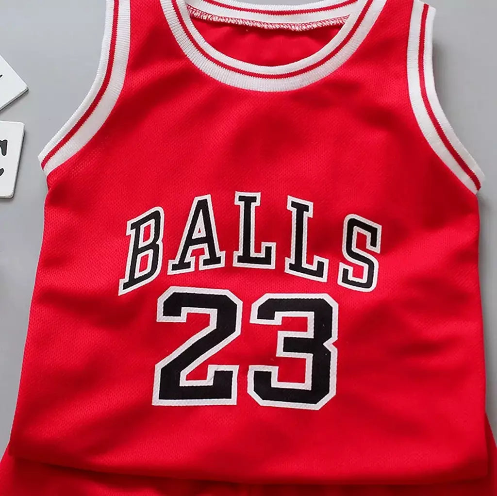 Conjunto de roupas infantis de verão, roupas esportivas de basquete, tops sem mangas + shorts, 2 peças/terno, meninos e meninas